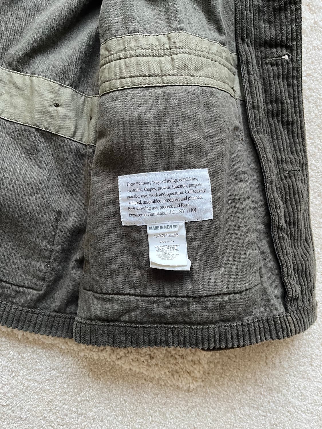 엔지니어가먼츠 코듀로이 필드 자켓 (103-105) 상품이미지8