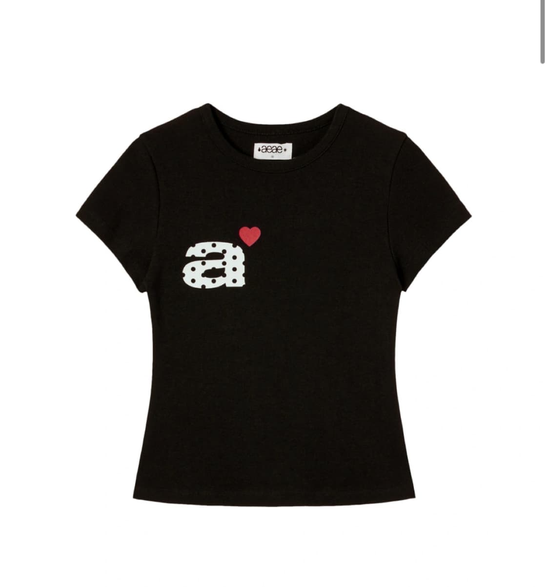 aeae DOT SMALL LETTER TEE [BLACK] 상품이미지1