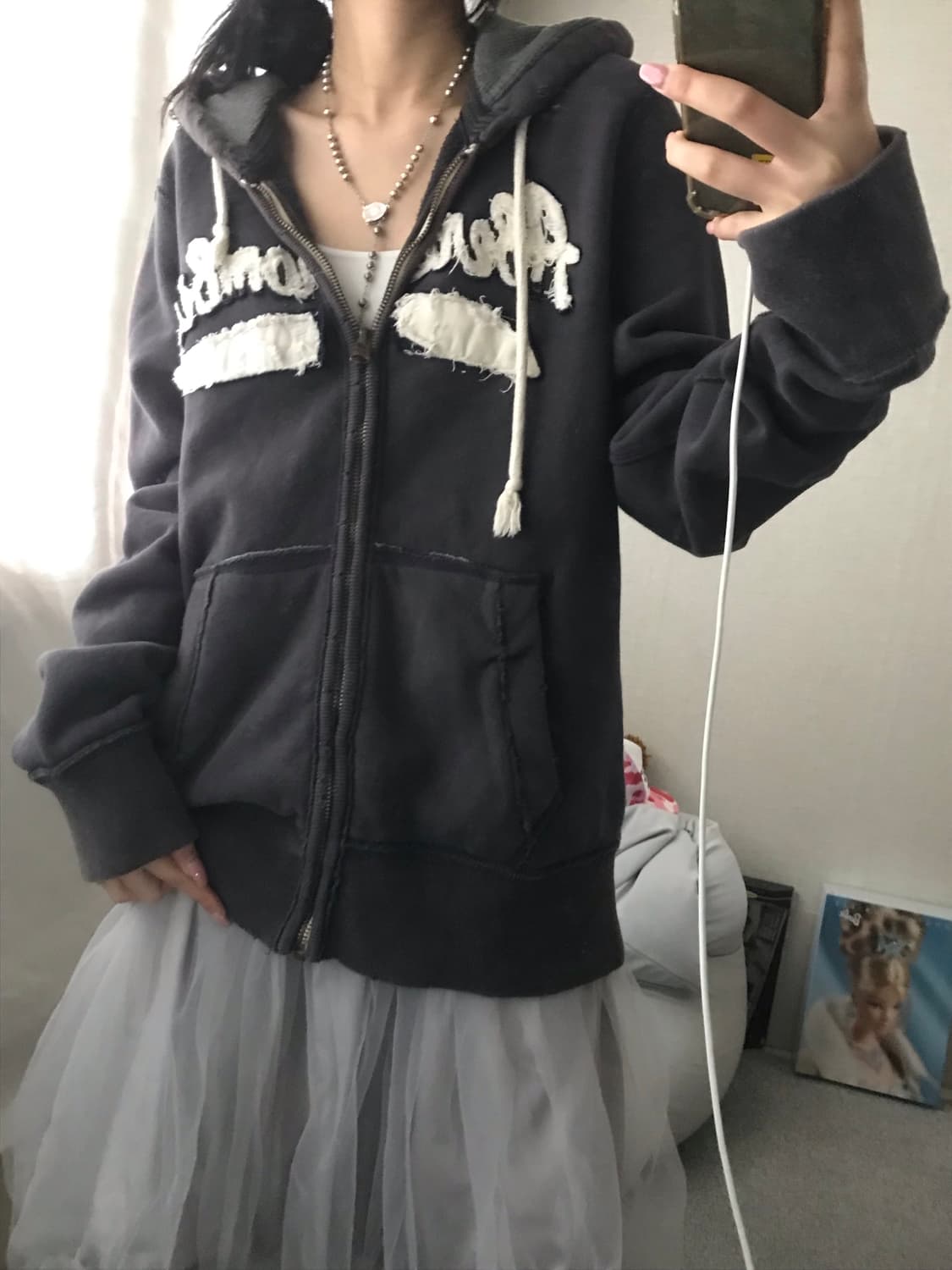 아베크롬비 차콜 후드집업 상품이미지1