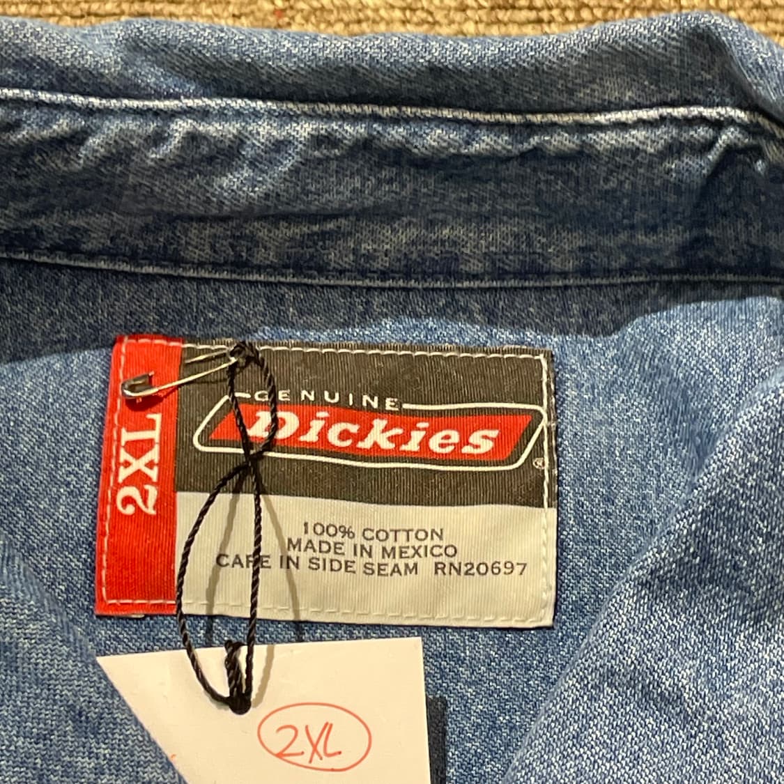 (2XL) Dickies 디키즈 코튼 데님 셔츠 상품이미지4