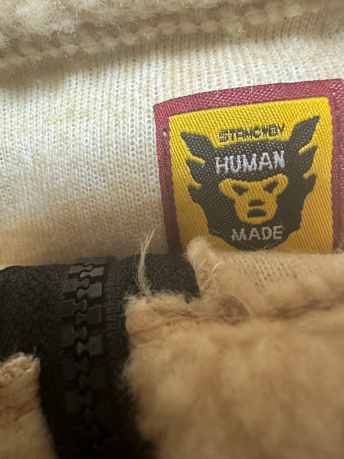 휴먼메이드 뽀글이 플리스 자켓 진베이지 상품이미지7