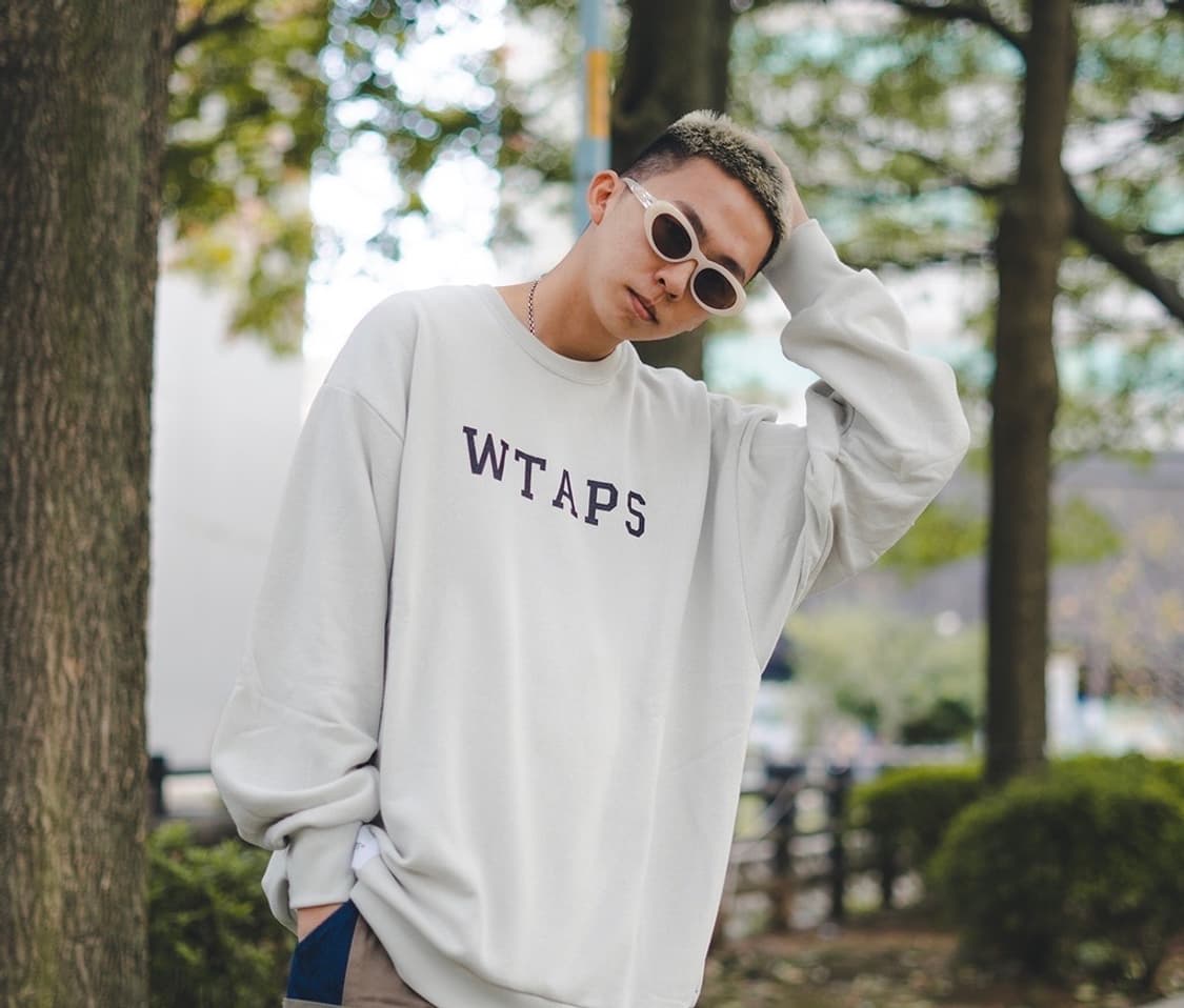 [L] 더블탭스 COPO 아카데미 맨투맨 라이트 그레이 22SS 상품이미지2