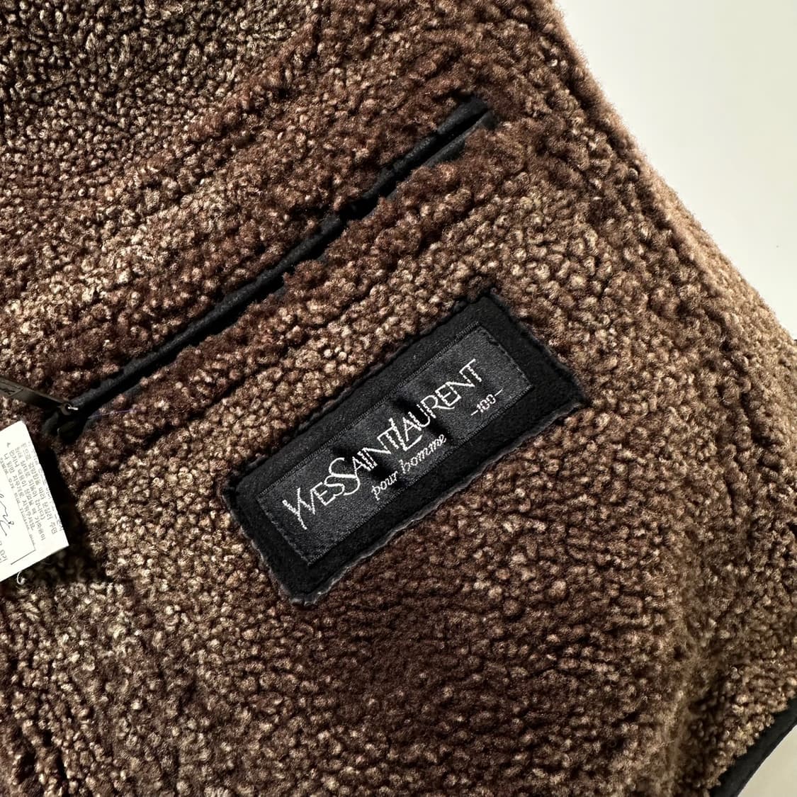 입생로랑 램스킨 시어링 무스탕 싱글 자켓 블랙 상품이미지7