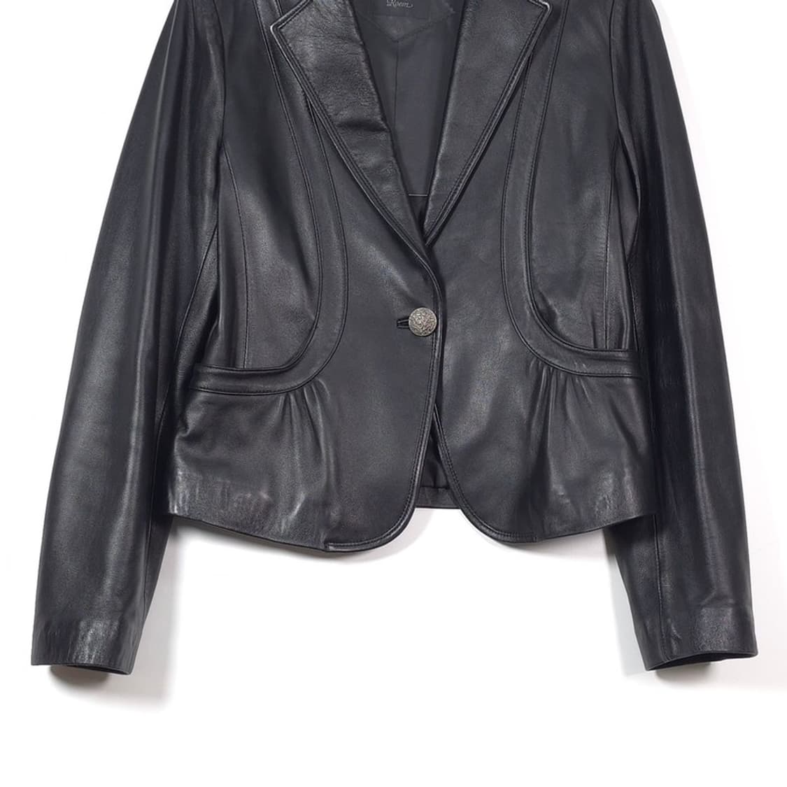 로엠 천연 양가죽 원버튼 레더 자켓 상품이미지4