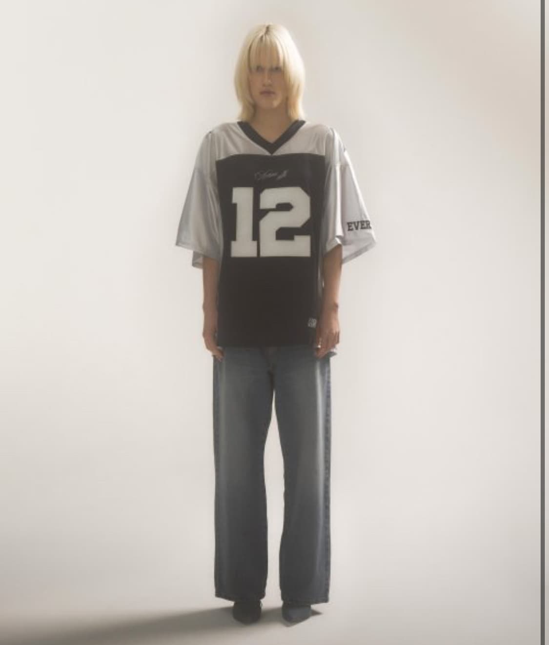 2000아카이브스 풋볼 저지 티셔츠 네이비실버 상품이미지3