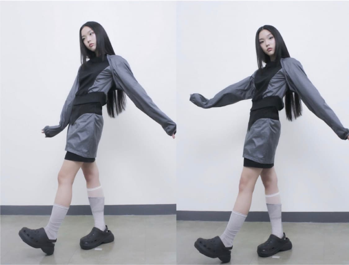 오호스 ojos 레이어드 요크 스커트 layered yoke skirt 상품이미지2