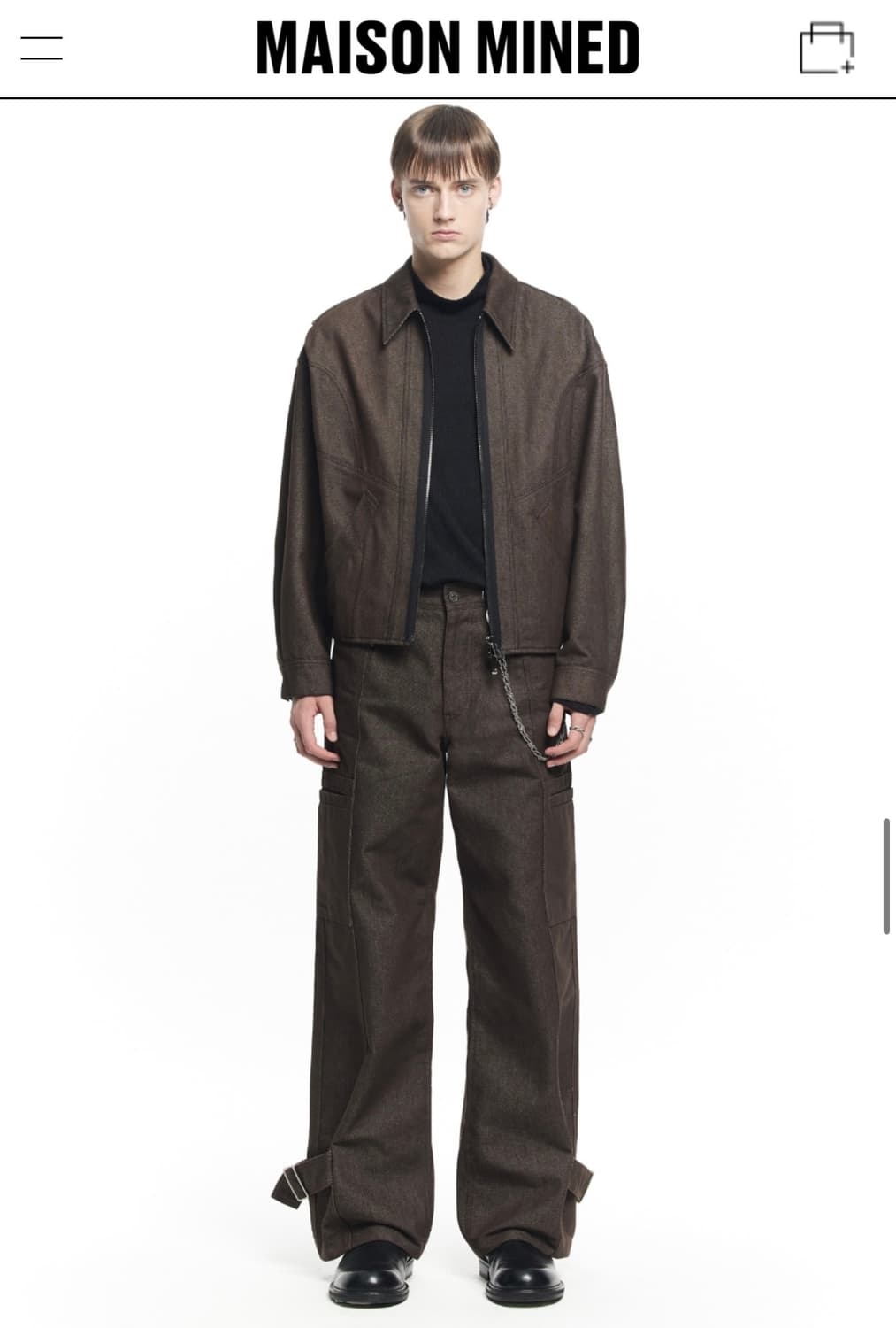메종미네드 데님 트러커 (브라운) 상품이미지1