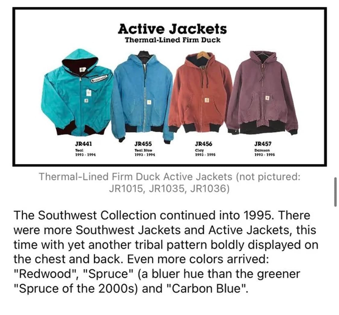 [XL] 90s 빈티지 칼하트 액티브 자켓 JR441 Teal 상품이미지6