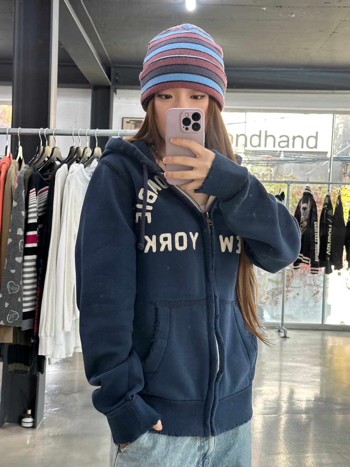 아베크롬비 머슬핏 데미지 후드집업  상품이미지2