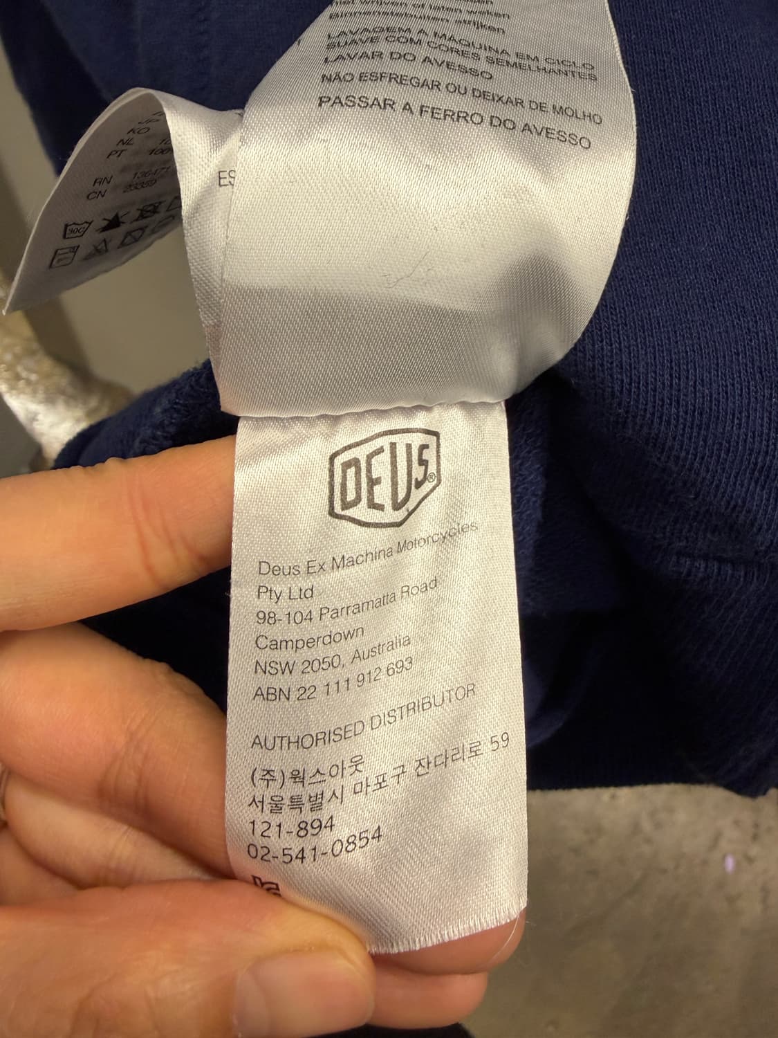 데우스 엑스 마키나 후드 집업 네이비 M 상품이미지7