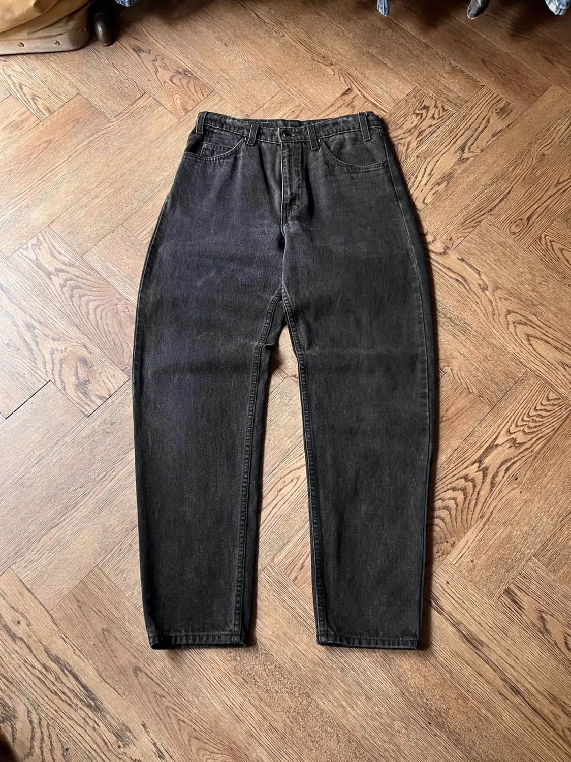 [32]90's 리바이스 USA 오랜지탭 550 흑청 데님 팬츠 상품이미지1