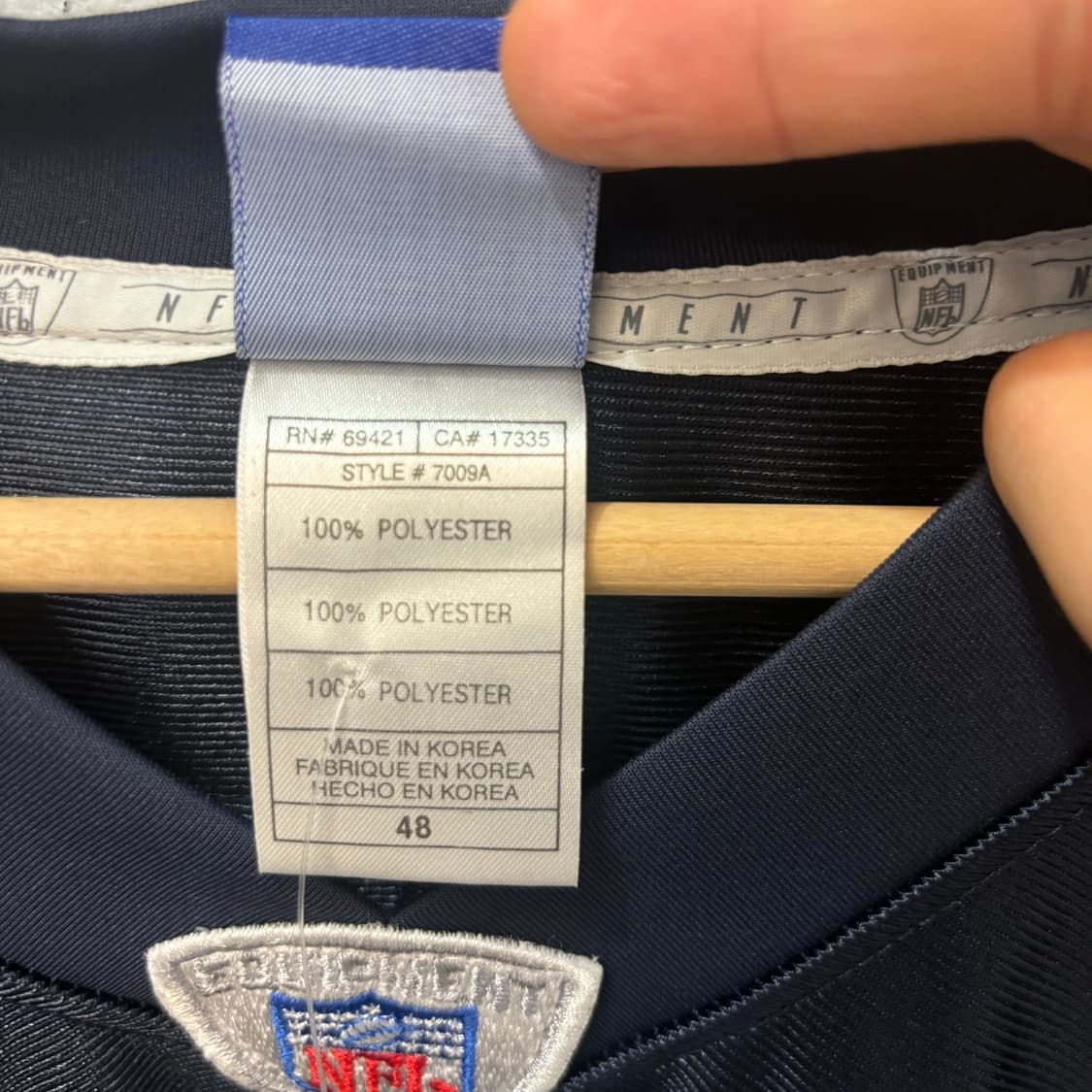 NFL X 리복 시카고 베어스 수퍼볼 네이비 럭비져지 L 상품이미지8