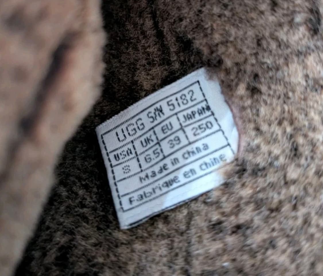 빈티지 어그 레이어드 스웨이드 니트 부츠 블랙&브라운퍼 상품이미지7