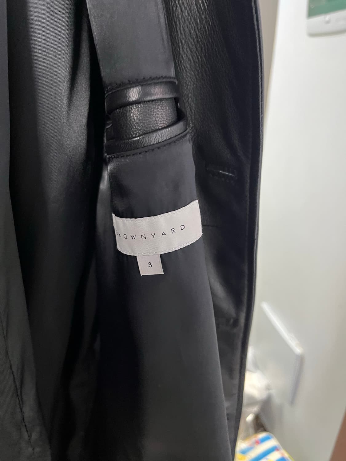 브라운야드 레더 카코트 3사이즈 상품이미지3