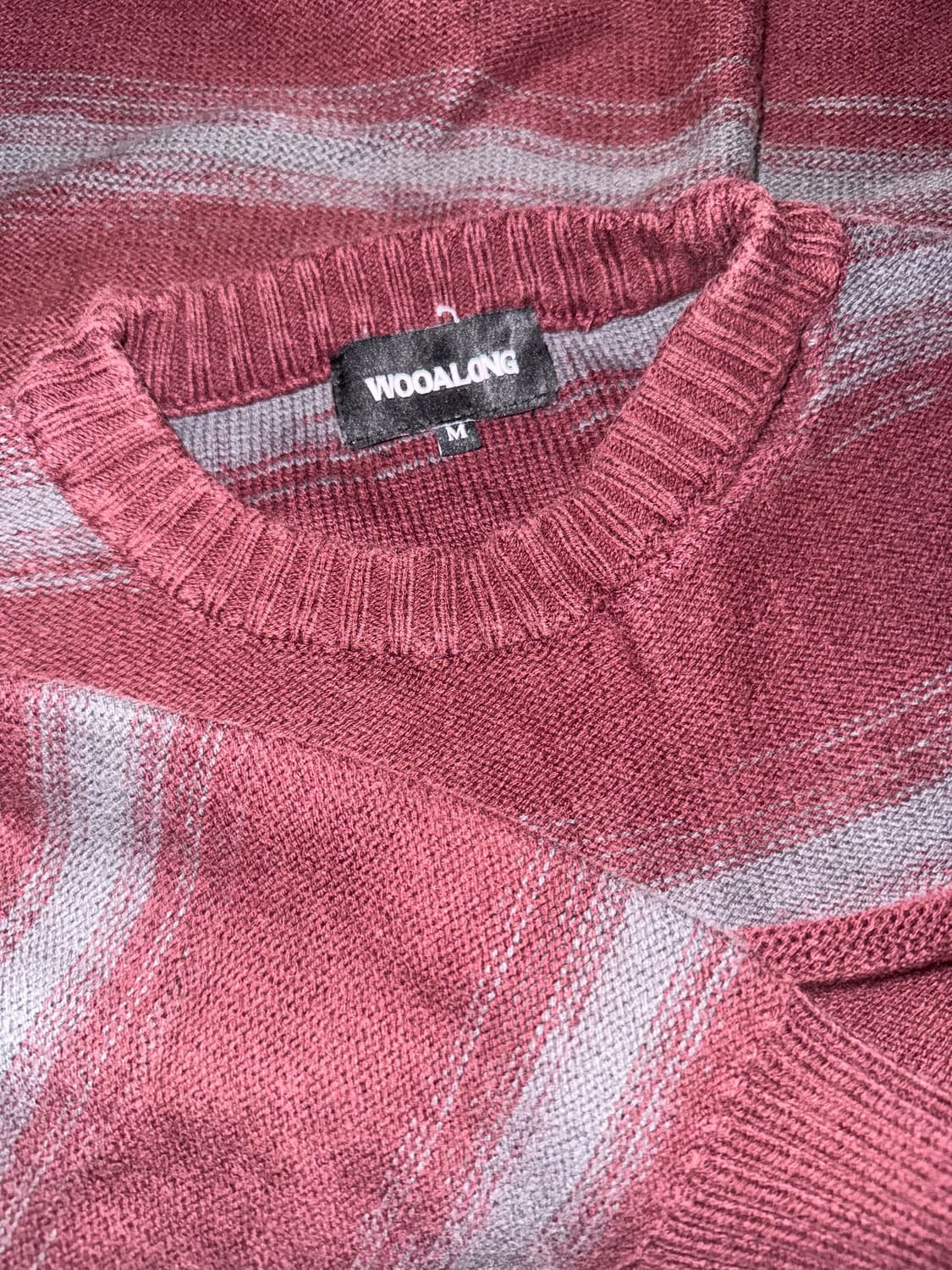 Gradation line slit long sleeve knitWINE 상품이미지2