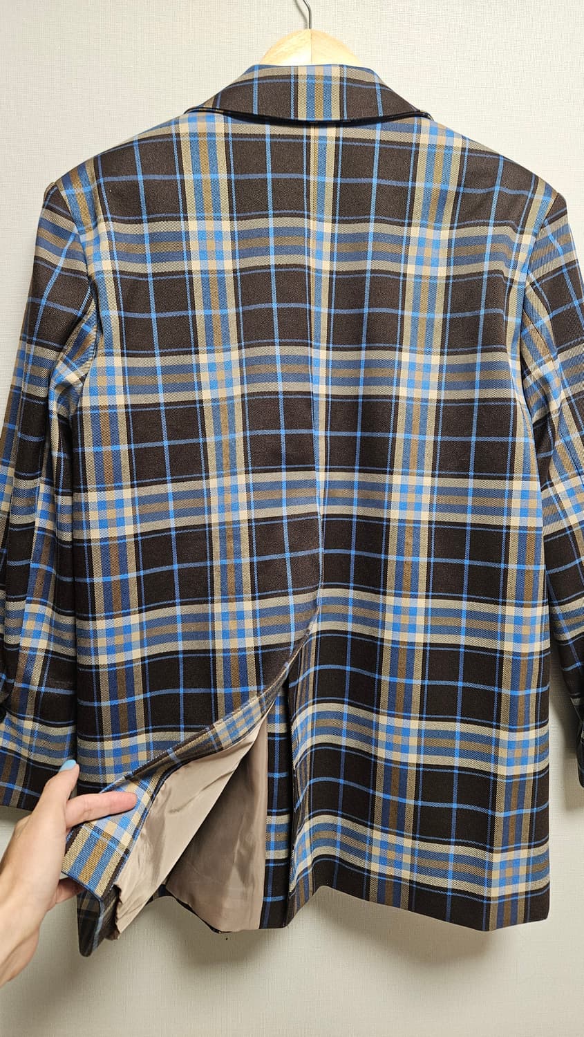 여성 간절기자켓 체크, 새상품 상품이미지2