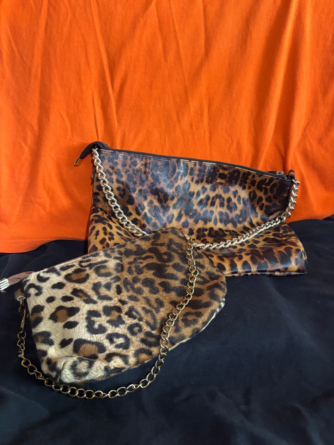 vintage leopard 2 bags metal string 상품이미지8