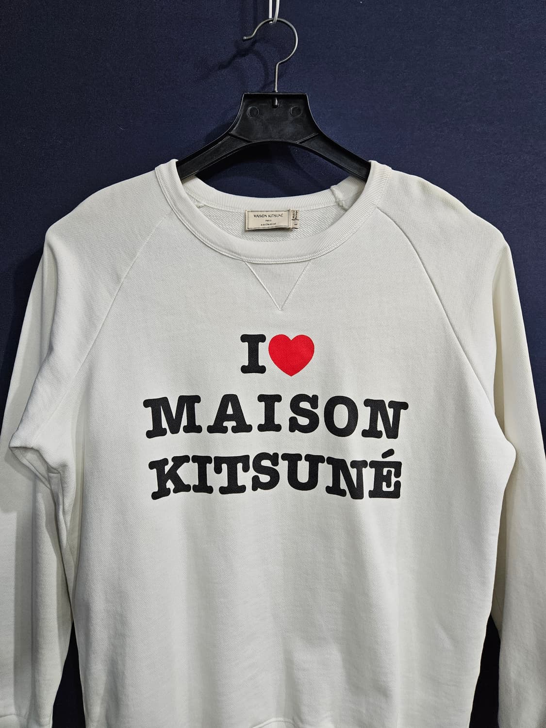 메종키츠네 프린팅 로고 화이트 남녀겸용 100 맨투맨  상품이미지7