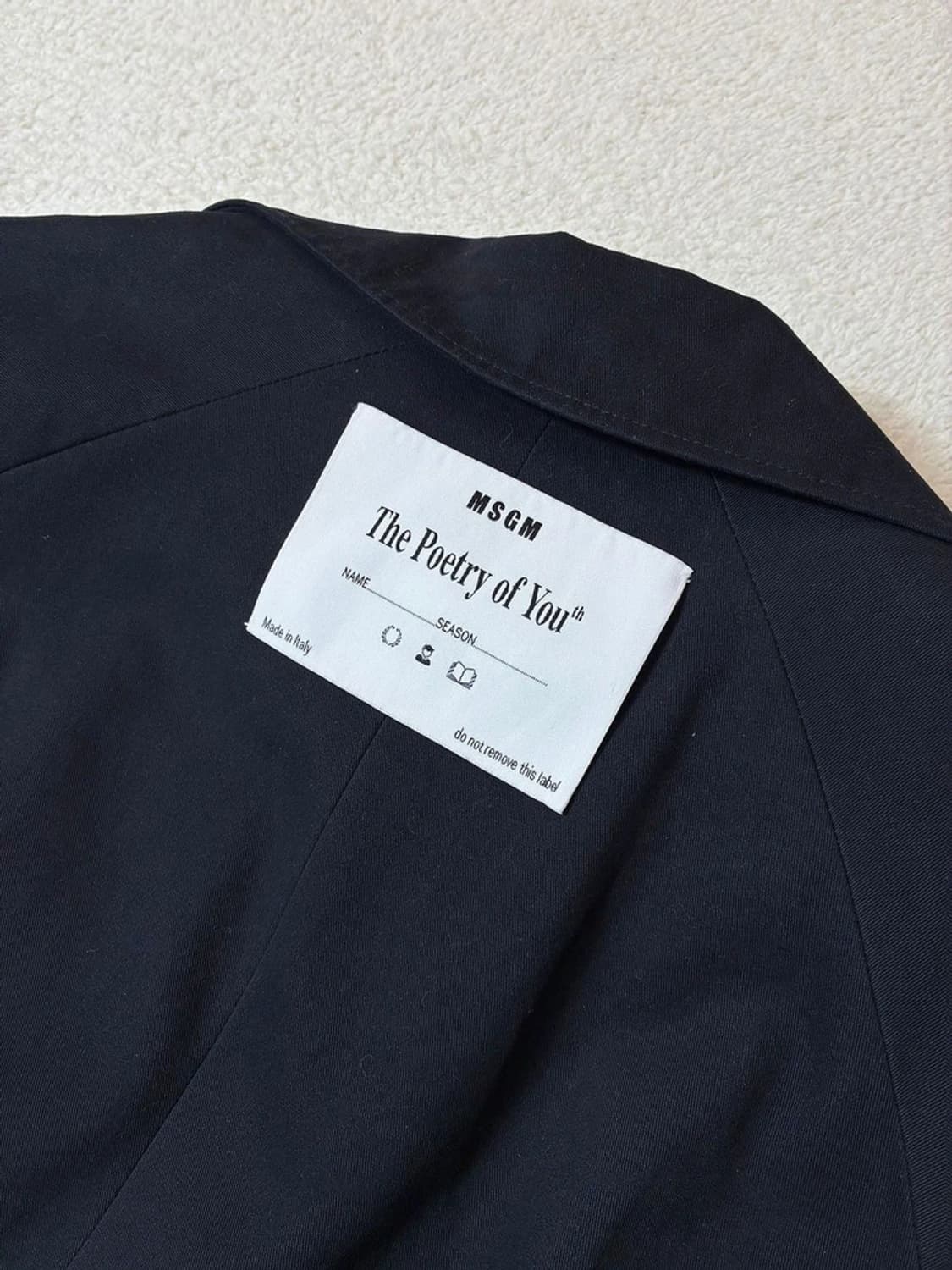 MSGM 스팽글 오버핏 배색 트렌치 코트 PN6817 상품이미지7