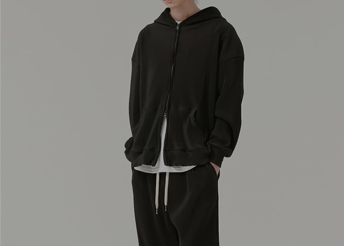 어널러코드 플리츠 후드 집업 Free _ 남성 상품이미지1