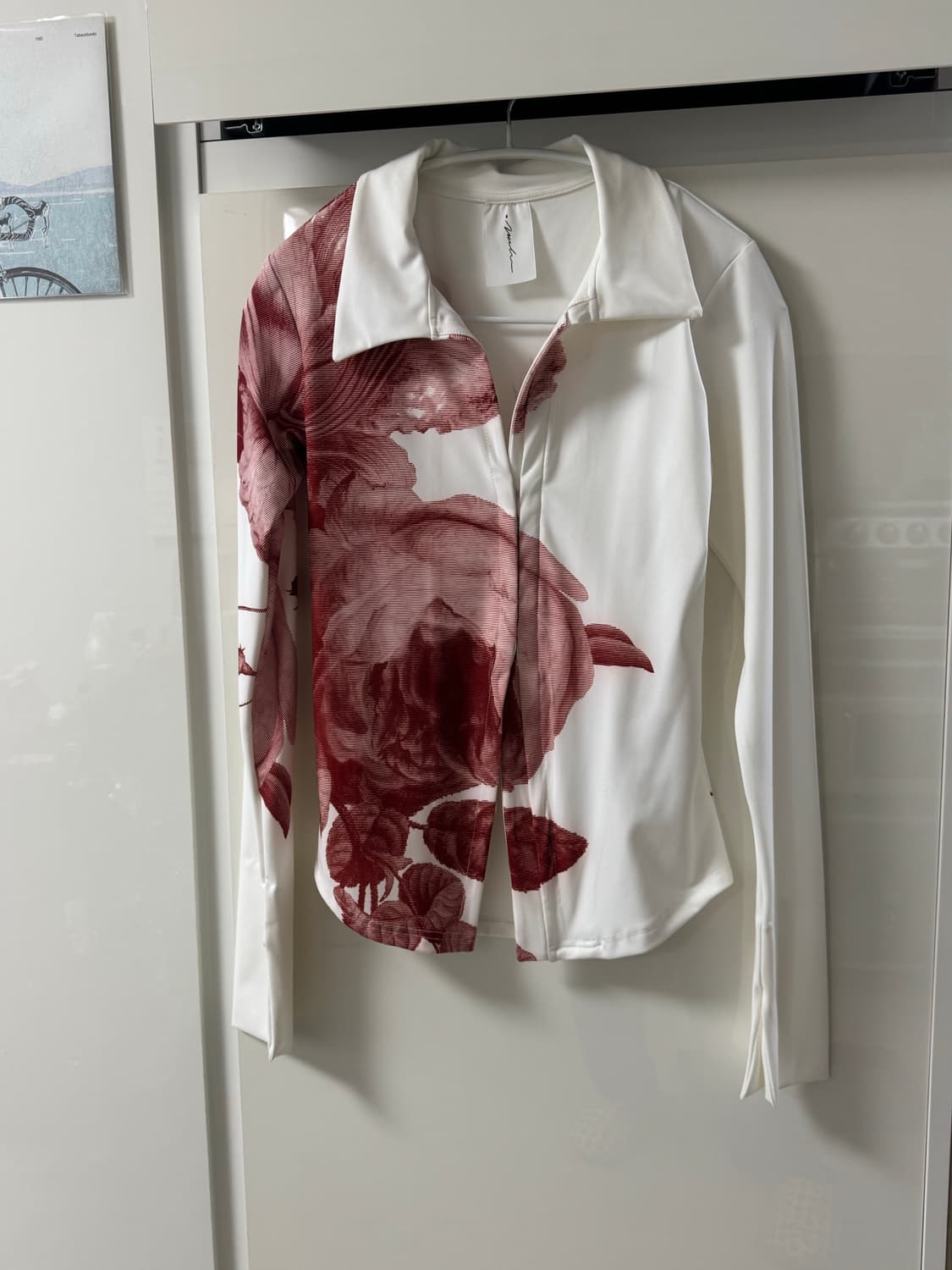 나체 하프 톤 져지 셔츠 블라우스 상품이미지3