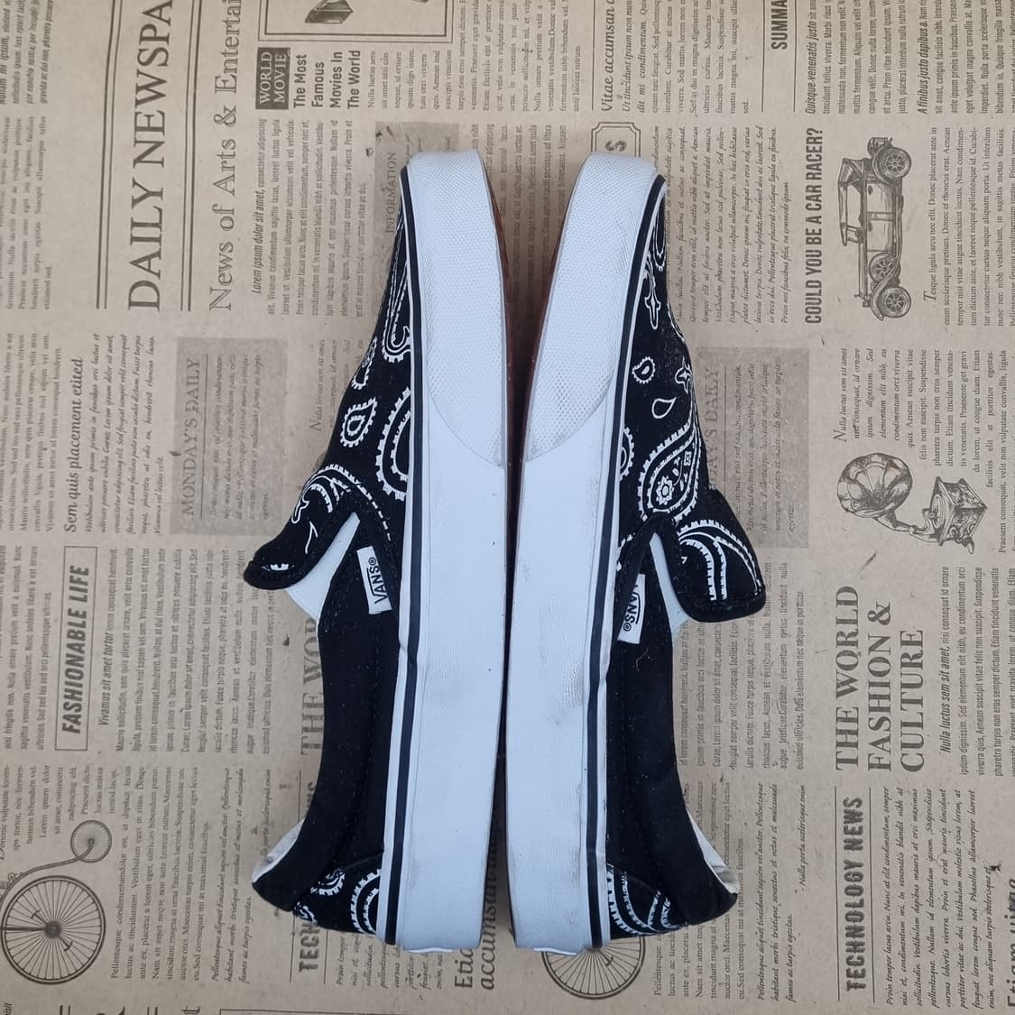 반스 블랙 페이즐리 슬립온 245 상품이미지4