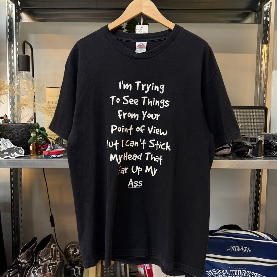 미국빈티지 패러디 메세지 티셔츠 M L 상품이미지2