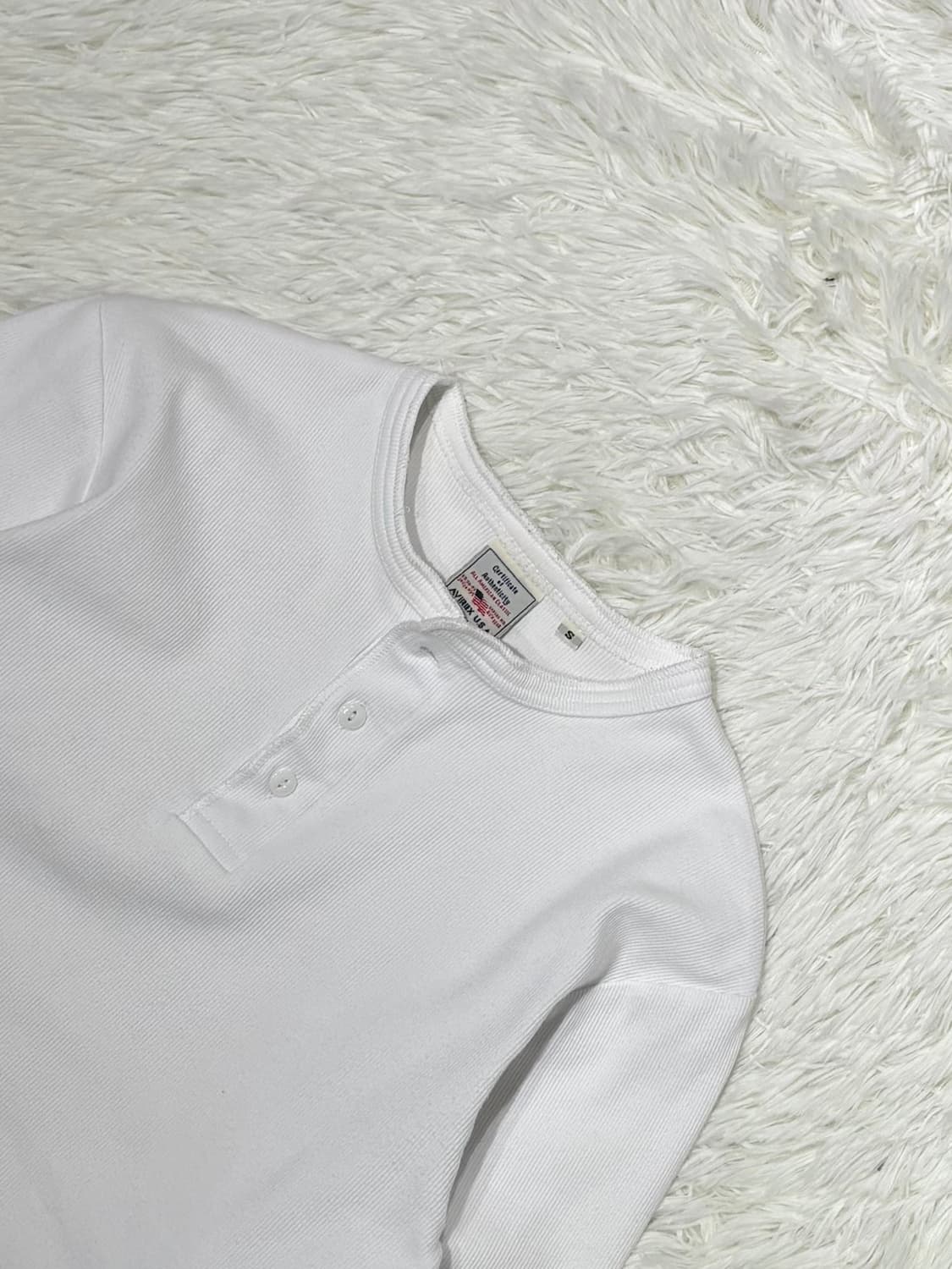 아비렉스 90‘s 화이트 니트 슬리브 상품이미지4