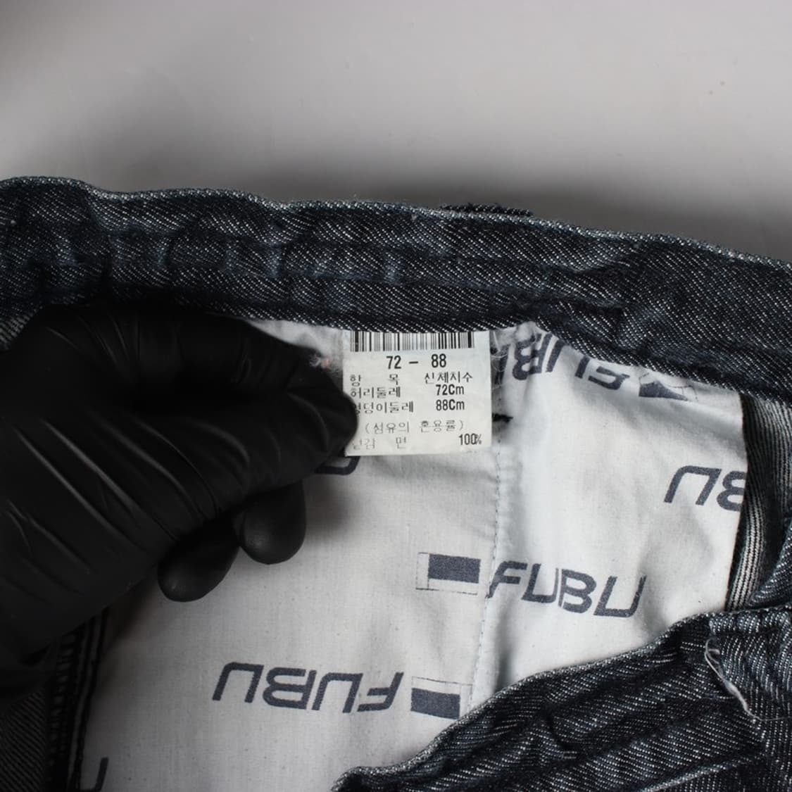 FUBU 00s 올드스쿨 스트링 와이드 데님 팬츠 상품이미지7