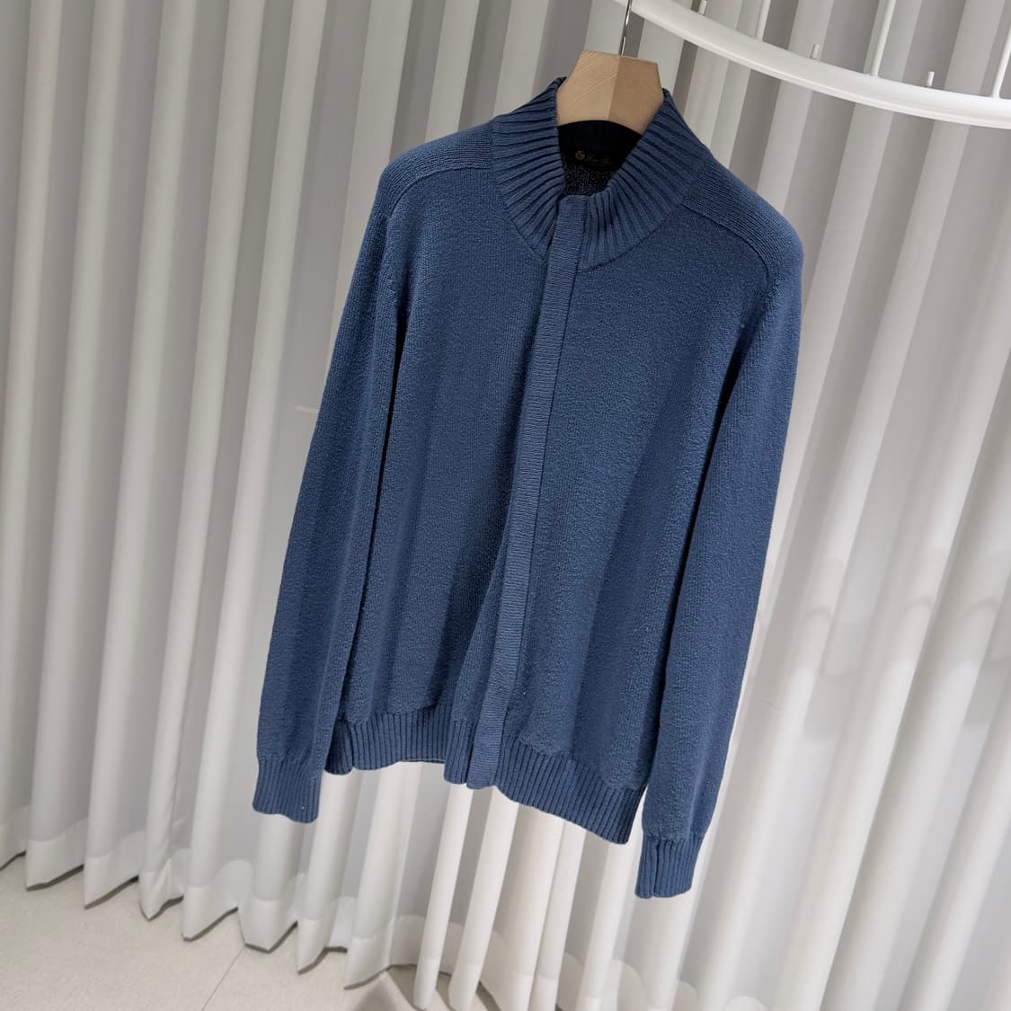 (A+/52) / 로로피아나 하이넥 집업 니트 자켓 상품이미지2