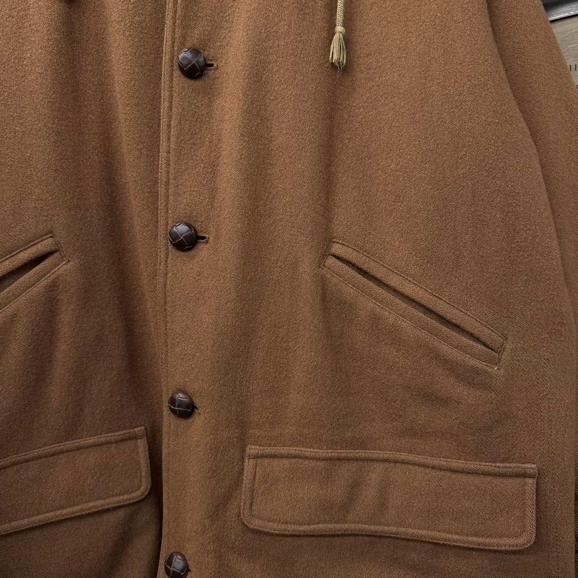 90s USA 빈티지 울 헌팅 코트 후드 탈부착 후디 상품이미지6