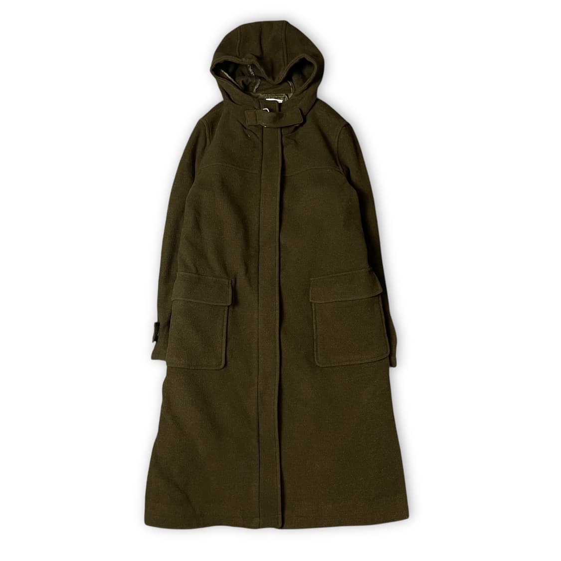 CARENNA 브라운 울 투포켓 롱 코트 상품이미지1