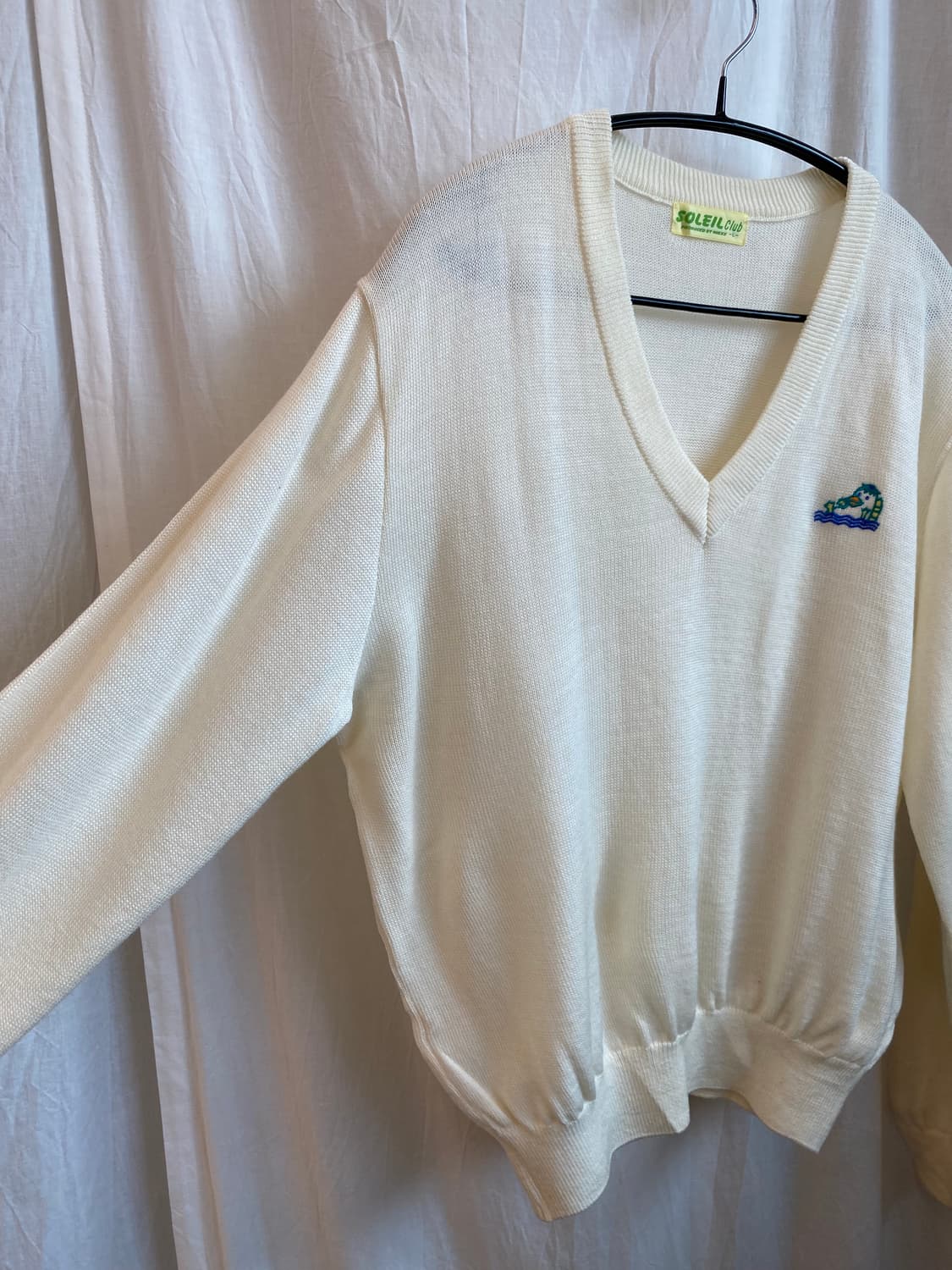 SOLEIL 브이넥 울혼방 니트(L) 상품이미지5