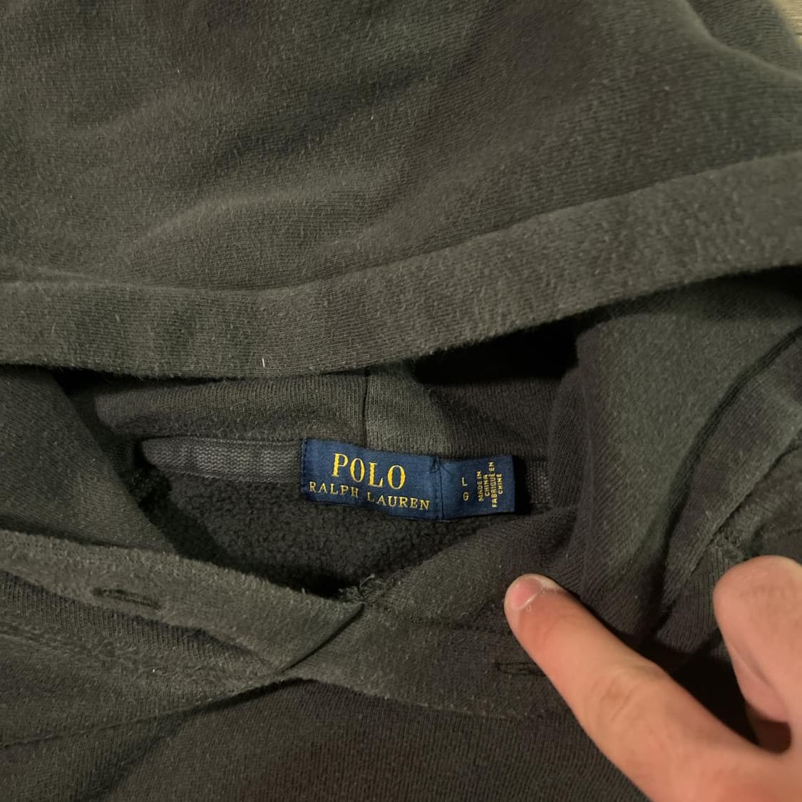 폴로 아이 러브 폴로 후드티 블랙 L 상품이미지3