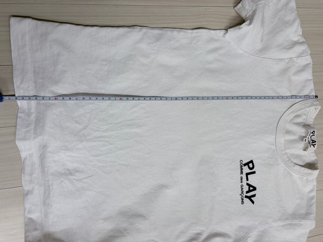 꼼데가르송 PLAY 흰색 반팔 티셔츠 상품이미지5