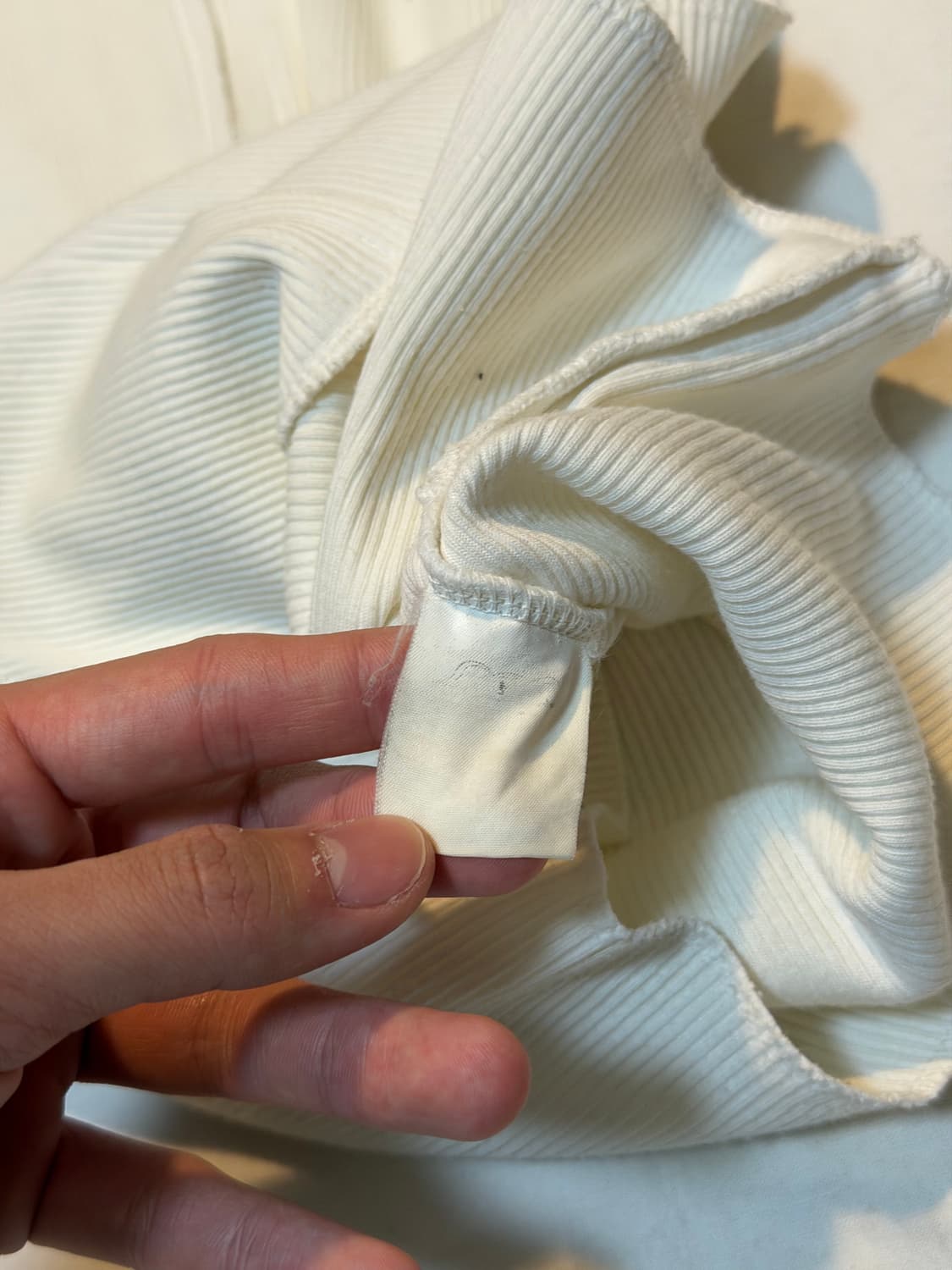 00s 본더치 딱붙핏 와플 크라운로고 후드집업 화이트 상품이미지3