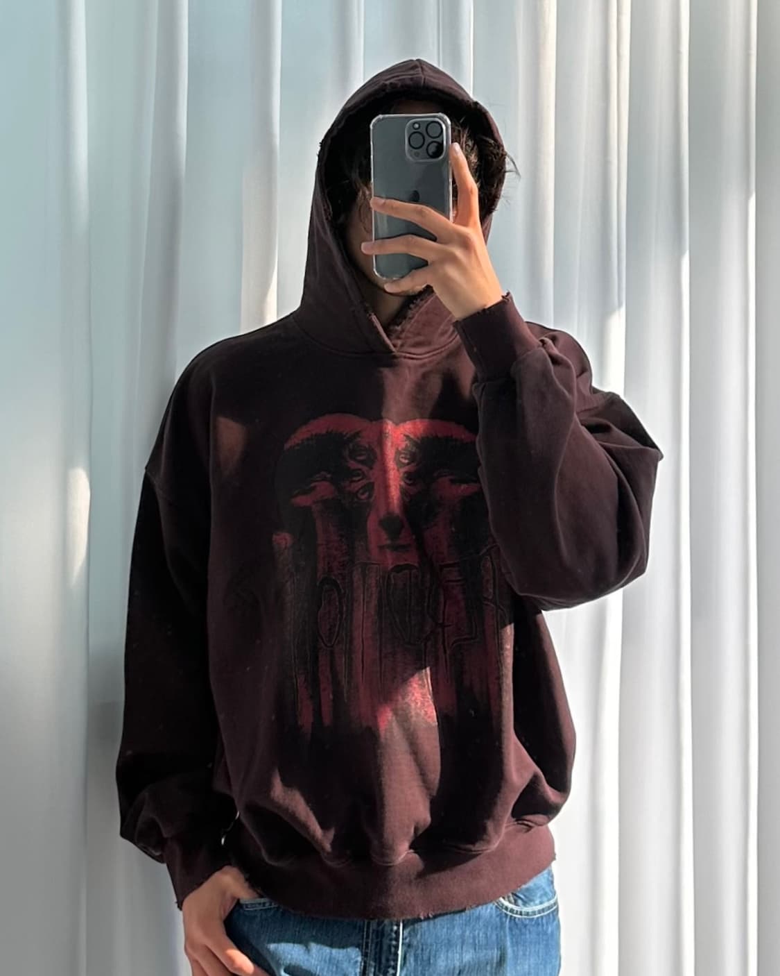 [L-XL]언더마이카 퍼디션 오글레베일 후드 옥스 블러드 22FW 상품이미지1