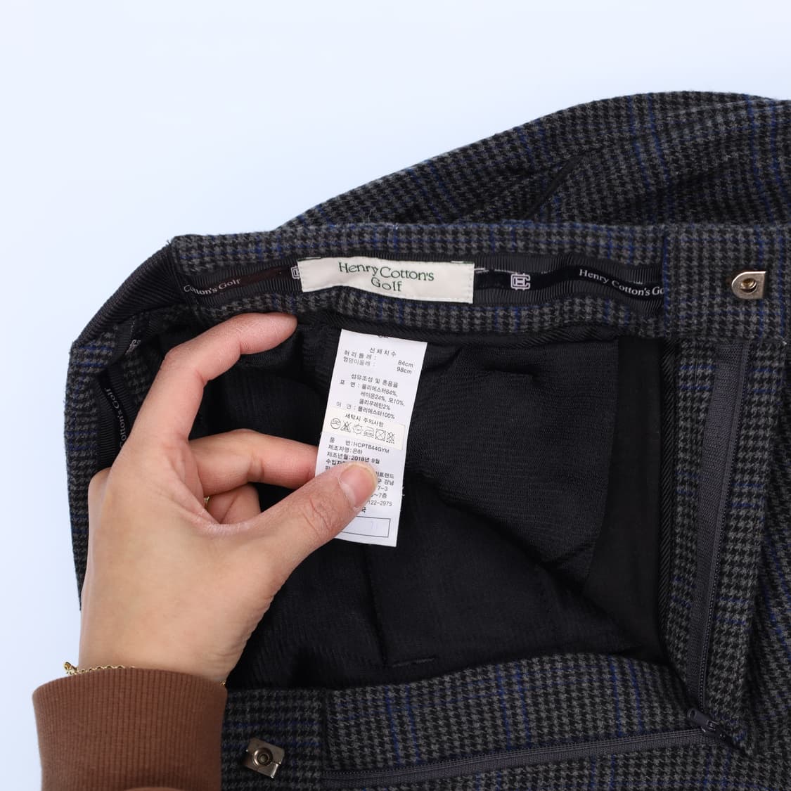 84 헨리코튼 골프 체크 겨울팬츠 0121H2 상품이미지4