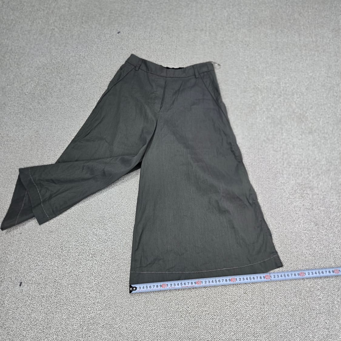 0821.듀엘 카키색 와이드 큐롯팬츠 55 상품이미지4