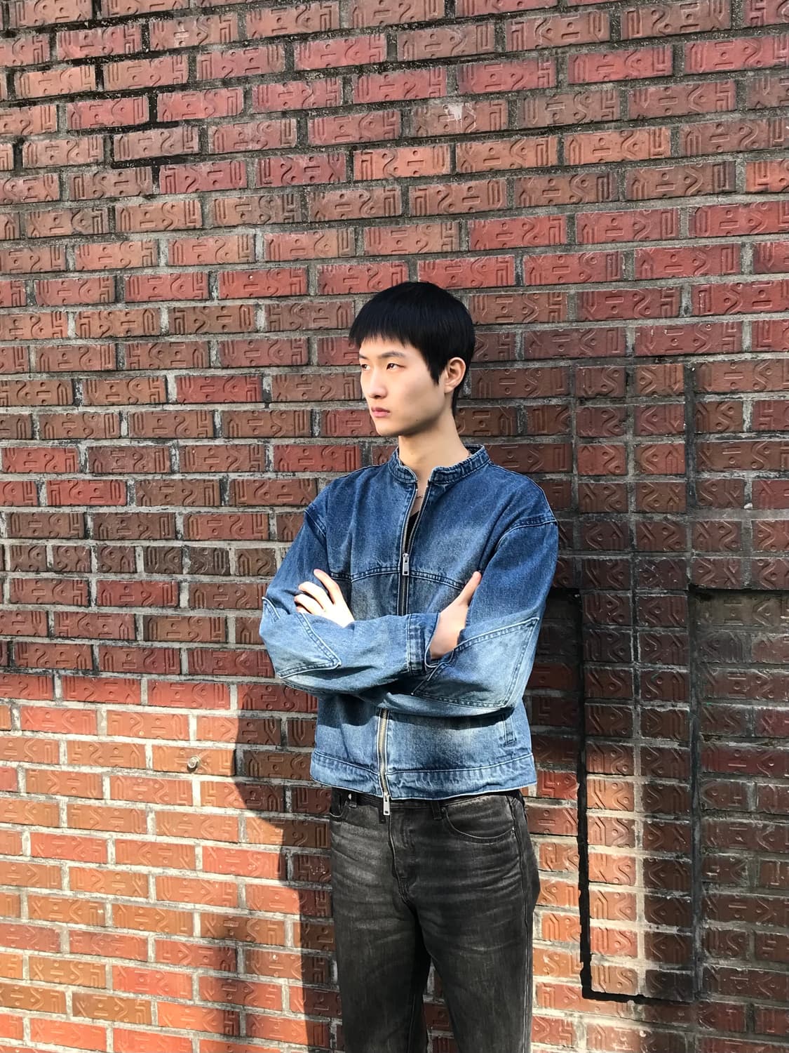 EMAR 스탠드넥 데님 집업 자켓 상품이미지1