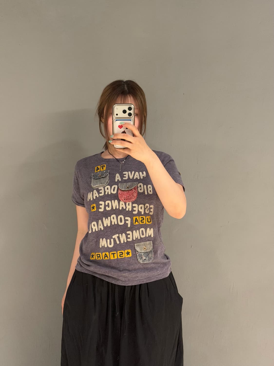 Rough lettering & pocket detail tee 상품이미지2