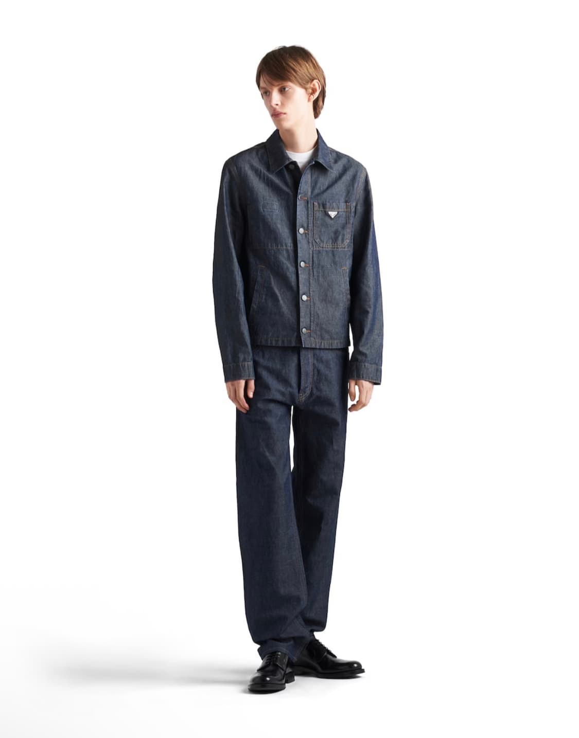 프라다 샴브레이 자켓 (XL) 상품이미지3