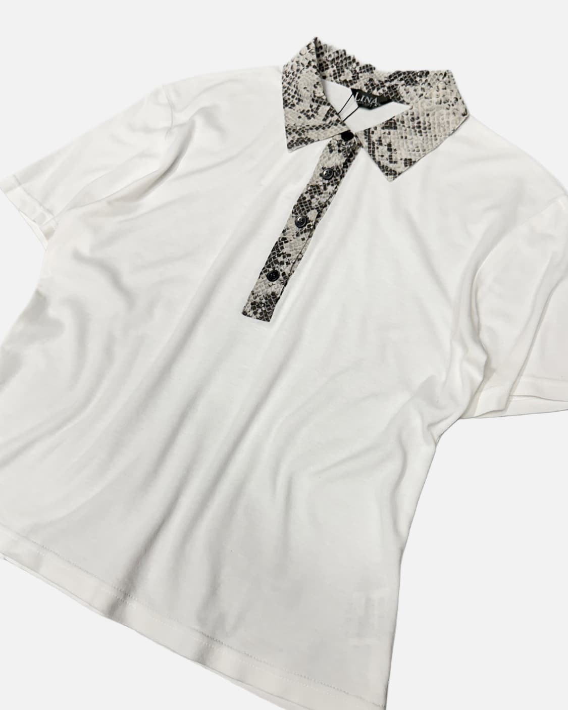 python collar crop pk t-shirt 상품이미지3