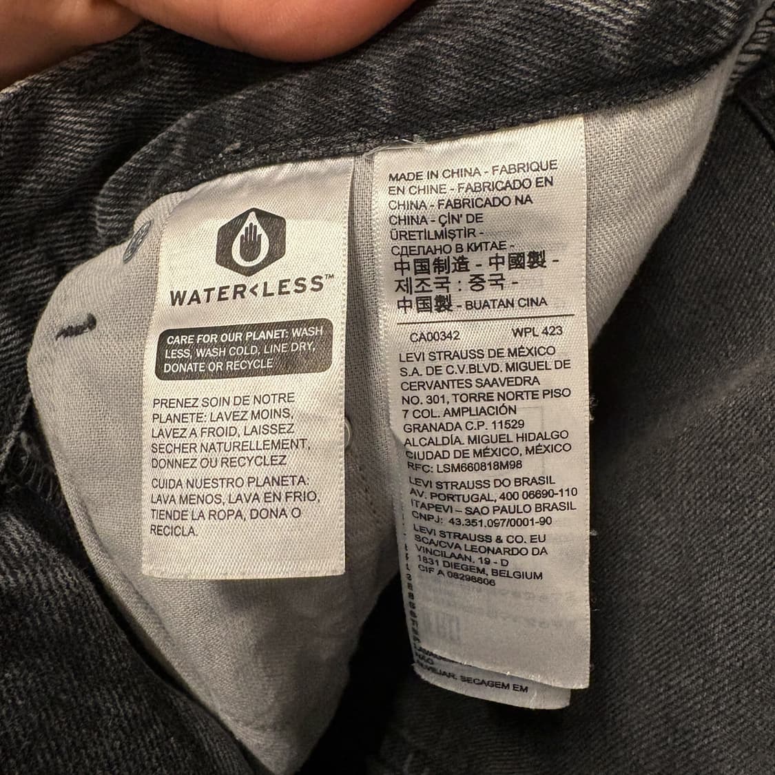 00s 리바이스 실버탭 루즈핏 흑청 보더데님팬츠 N187 상품이미지9