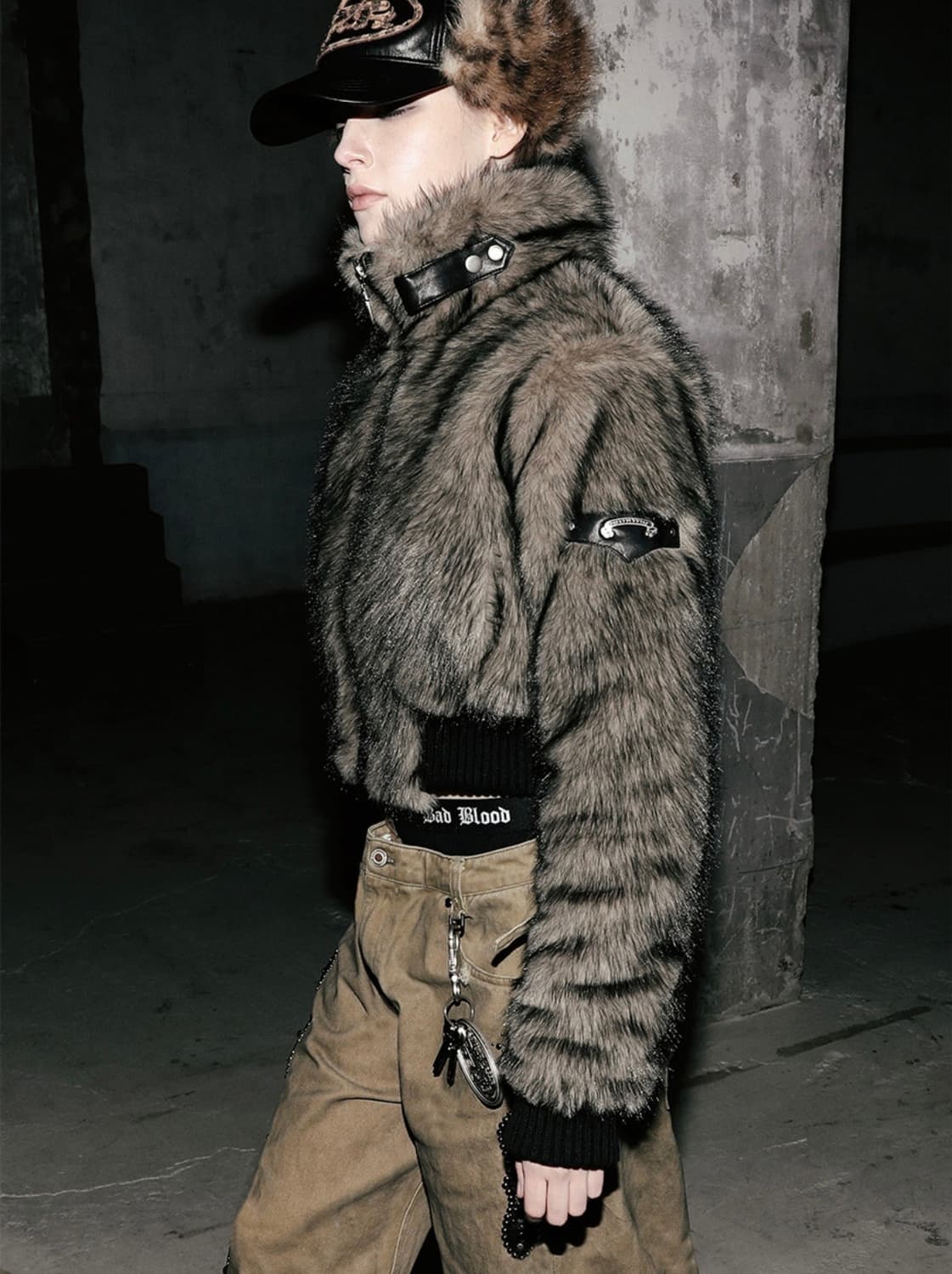 배드블러드 바이퍼81 하이넥 퍼 자켓 S (새상품) 상품이미지6