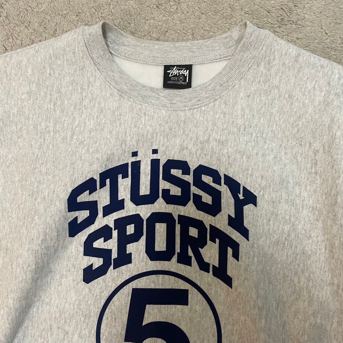 M 스투시 스포츠 5 크루 애쉬 헤더 그레이 맨투맨 상품이미지6