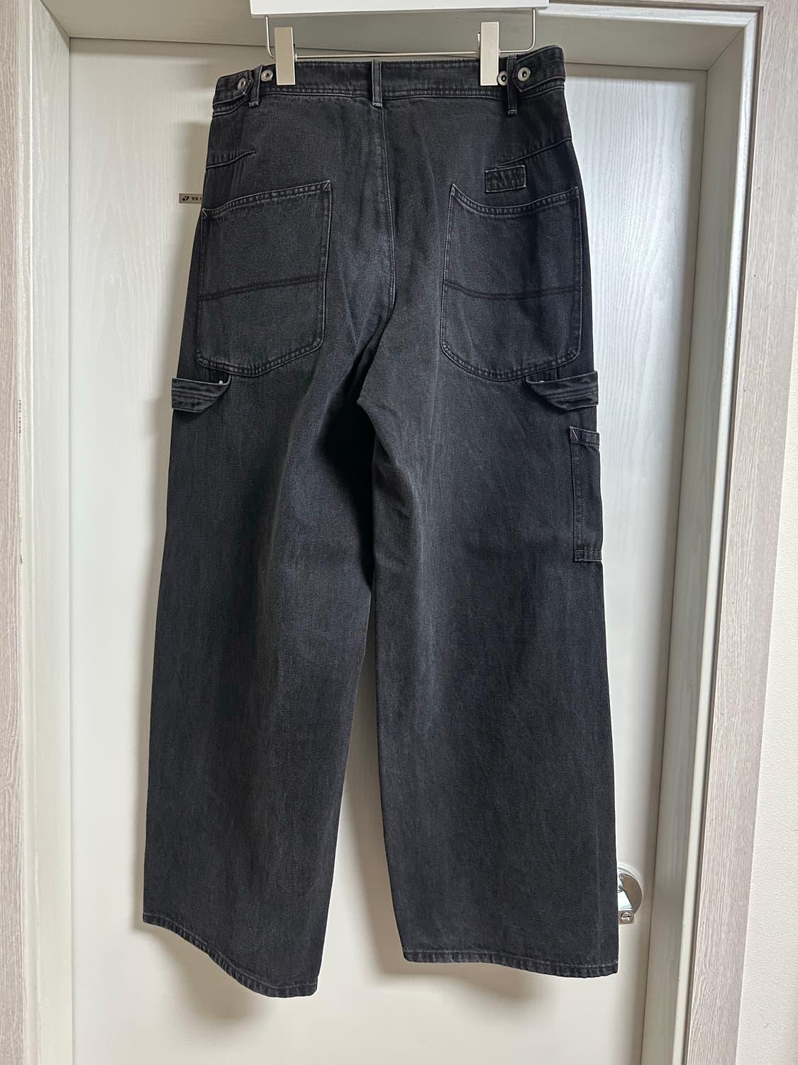 폴리테루 해머 데님 팬츠 워시드블랙 3사이즈 상품이미지2