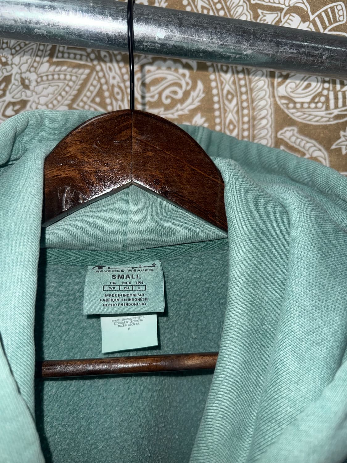 챔피온 리버스위브 민트 기모 후드티  상품이미지5