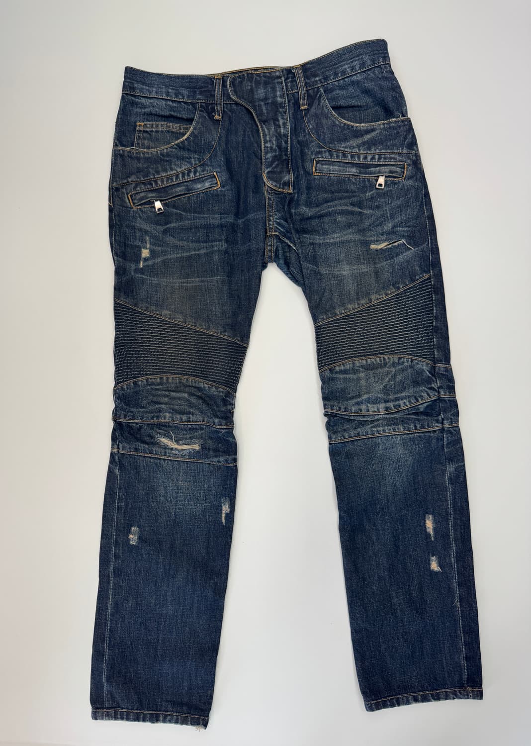 발망 BALMAIN 바이커 빈티지 워싱 데님팬츠 상품이미지1