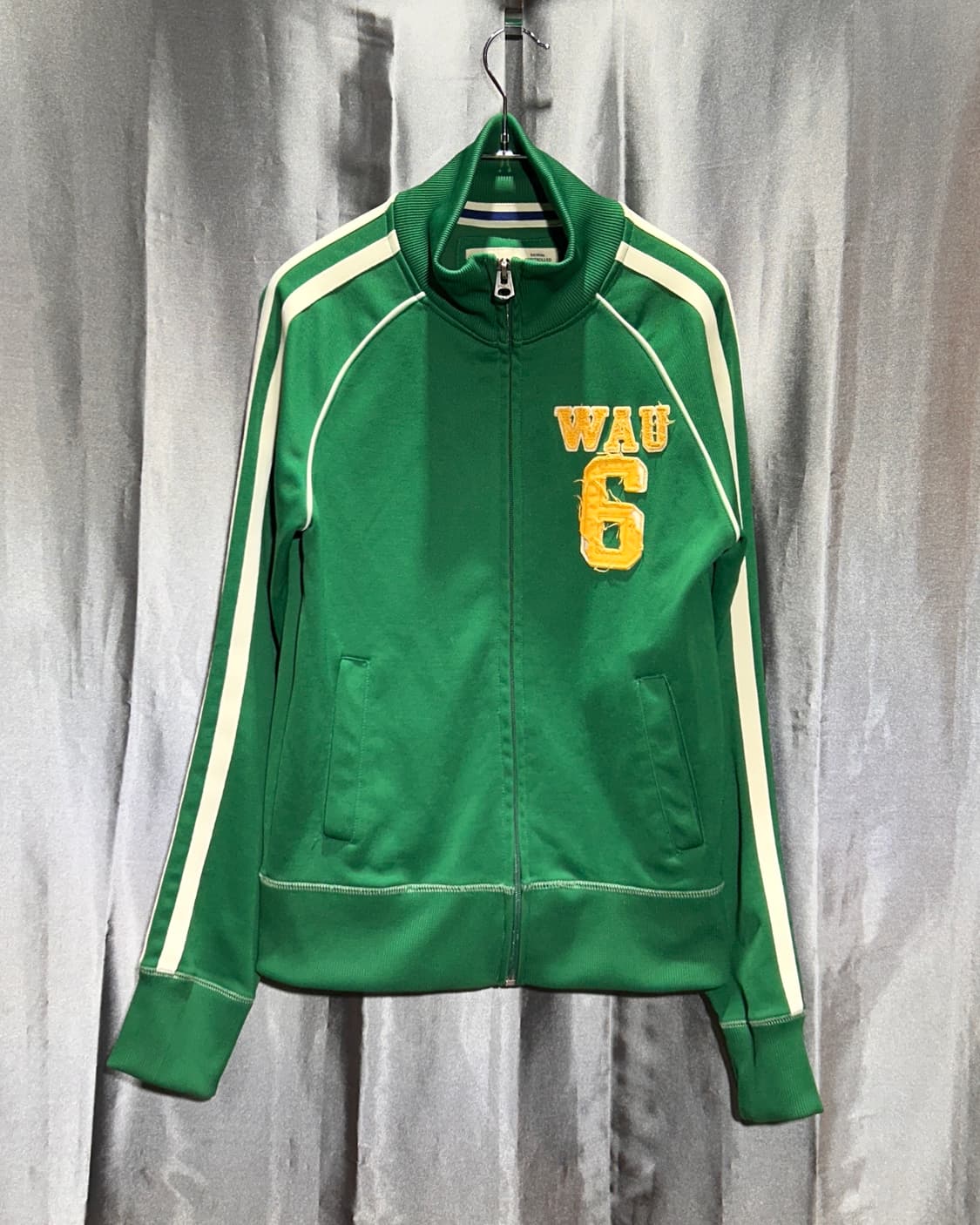 M 후아유 아메리칸 빈티지 패치로고 그린 트랙탑 상품이미지2